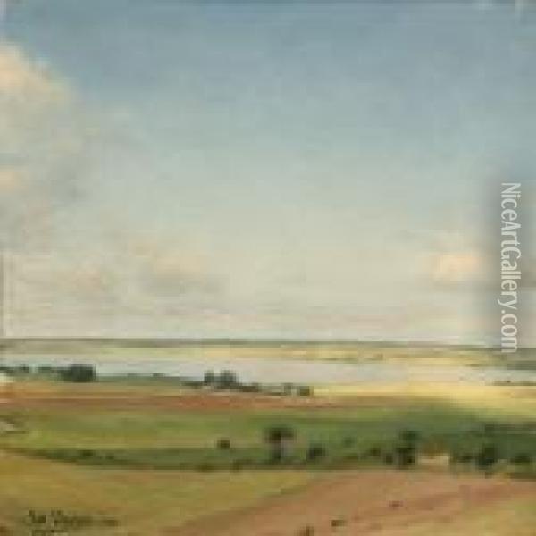 Landscape At Summertime Oil Painting - Julius Paulsen