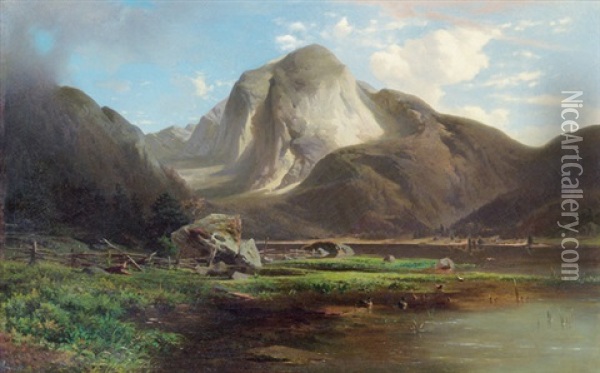 Landschaft Oil Painting - Conrad Buehlmayer