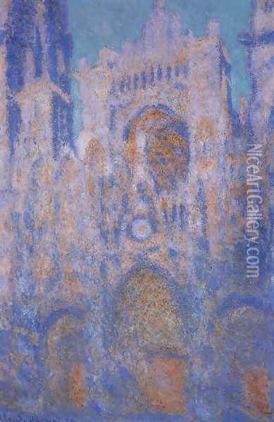 Rouen Cathedral, Symphony in Grey and Rose Oil Painting - Claude Oscar Monet