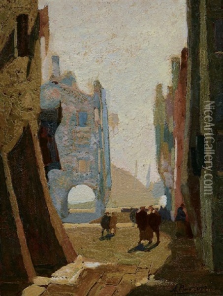 Calle A Chioggia Oil Painting - Angelo Pavan