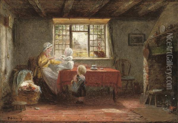 The Second Born Oil Painting - Frederick Daniel Hardy