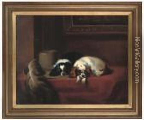 The Cavaliers Pets Oil Painting - Landseer, Sir Edwin