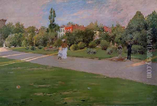 Prospect Park, Brooklyn I Oil Painting - William Merritt Chase
