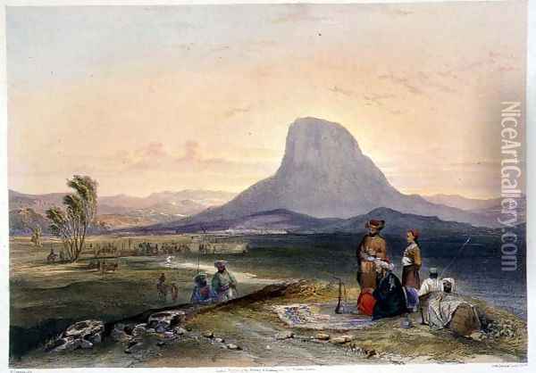 The Bullocks Hump and Military Cantonments, Kandahar, plate 26 from Scenery, Inhabitants and Costumes of Afghanistan, engraved by R. Carrick c.1829-1904, 1848 Oil Painting - James Rattray