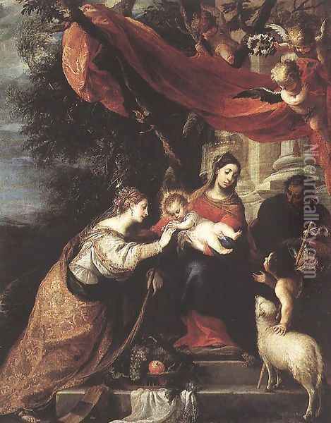 The Mystic Marriage of St Catherine (2) 1660 Oil Painting - Mateo the Younger Cerezo