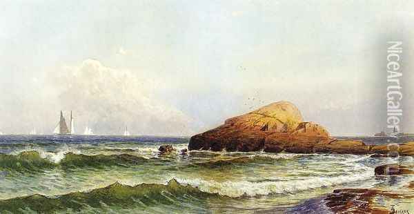 Little Bass Rock, Narragansett Pier Oil Painting - Alfred Thompson Bricher