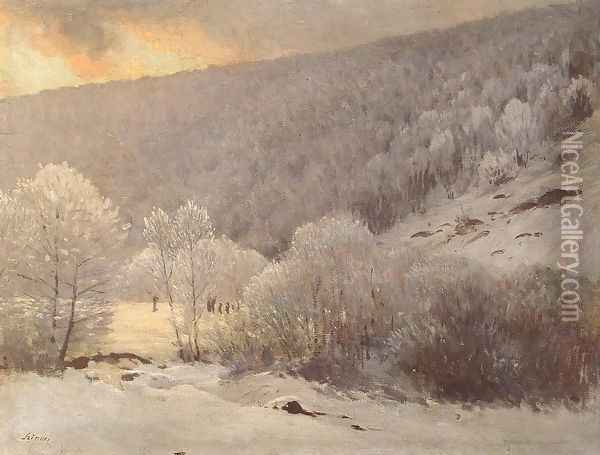 Winter between 1901 and 1905 Oil Painting - Pal Merse Szinyei