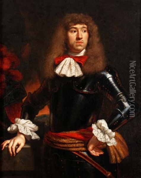 Portrait Eines Edelmannes Oil Painting - Johann Baptist Ruel