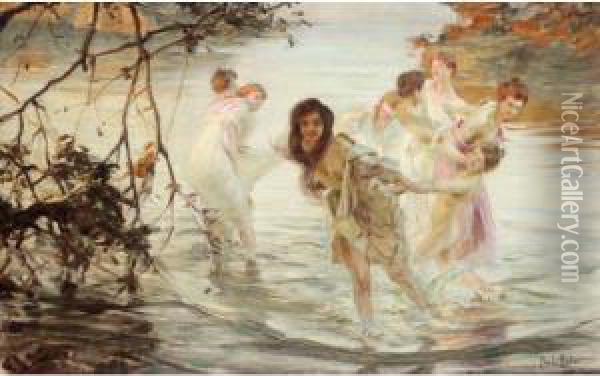 Dancing Nymphs Oil Painting - Paul Chabas