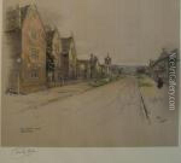 The Lygon Arms Broadway Oil Painting - Cecil Charles Aldin