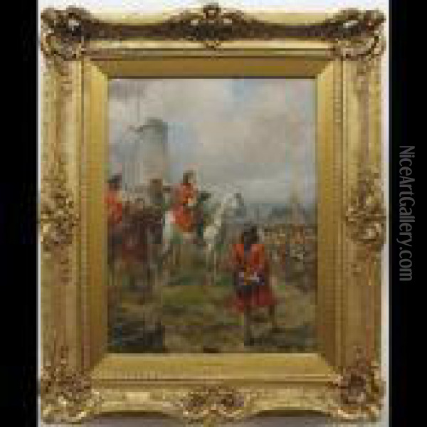 The March Past Oil Painting - Robert Alexander Hillingford