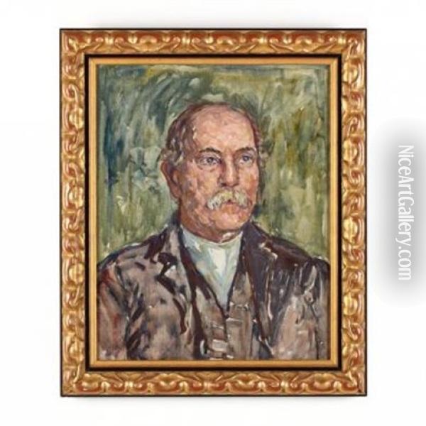 Portrait Of H. R. Burdick Oil Painting - Maurice Prendergast