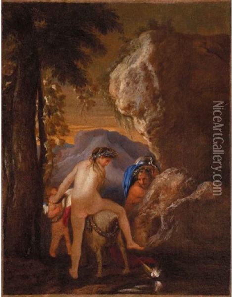 Scena Mitologica Oil Painting - Andrea di Leone