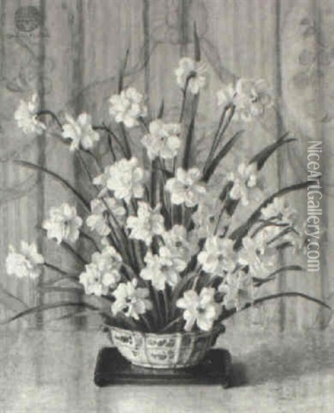 Narcissus Oil Painting - Adele Herter