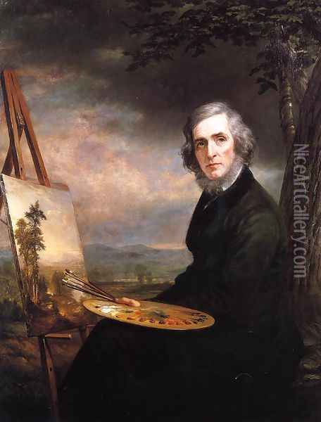 Portrait of Asher Brown Durand Oil Painting - Daniel Huntington