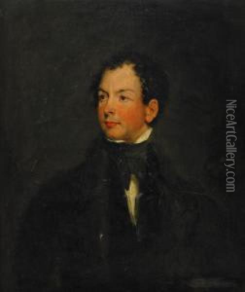 Portratt Av Den Irlandske Poeten Thomas Moore Oil Painting - Gilbert Stuart