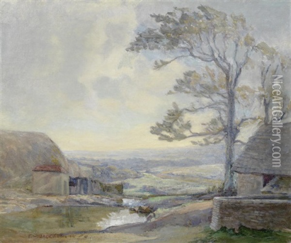 A Yorkshire Landscape Oil Painting - Frederick William Jackson