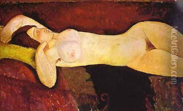 Reclining Nude Le Grande Nu Oil Painting - Amedeo Modigliani
