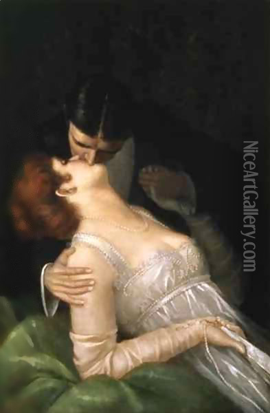 The Kiss Oil Painting - G. Baldry
