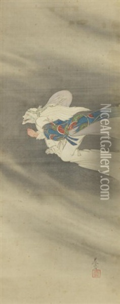 Kakejiku (vertical Hanging Scroll) Oil Painting - Shibata Zeshin
