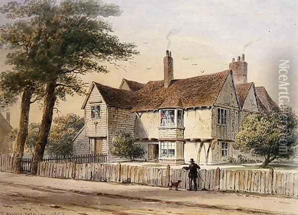 The Rectorial House, Newington Butts, 1852 Oil Painting - Thomas Hosmer Shepherd