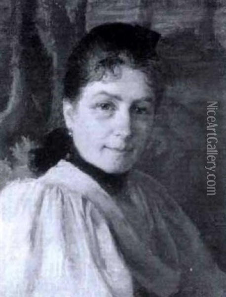 Portratt Av Elisabeth Keyser Oil Painting - Emilia Loenblad
