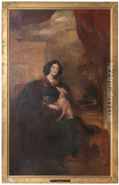 Lady Frances Arabella 5th Countess Of Lanesborough Oil Painting - Sir Francis Grant
