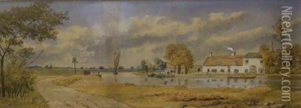 Horning Ferry Oil Painting - William Frederick Austin