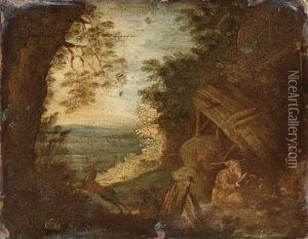 Saint Paul The Hermit Oil Painting - Marten Ryckaert