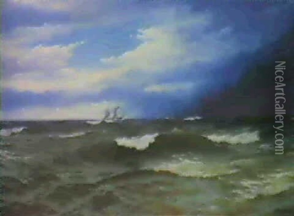 The Open Sea Oil Painting - David James
