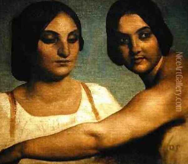 Two Italian Women Oil Painting - Dominique Louis Papety