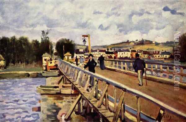 Passerelle d'Argenteuil Oil Painting - Alfred Sisley