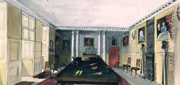 The Hall at Aynhoe, 1834 Oil Painting - Lili Cartwright