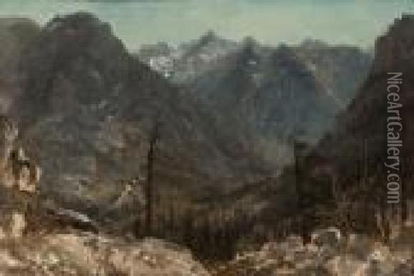 The Sierra Nevadas Oil Painting - Albert Bierstadt
