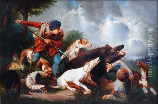 Hunting Oil Painting - Arthur Volkmann