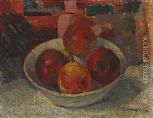 Nature Morte Aux Pommes Oil Painting - Angel Zarraga Arguelles
