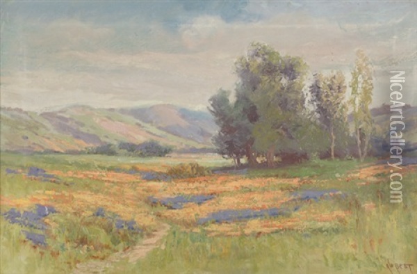 Spring In Sonoma County (california Wine Country) Oil Painting - Arthur William Best