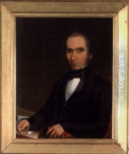 Portrait Of Lacaster, Pennsylvania Mayor James Mathiot Oil Painting - William Matthew Prior