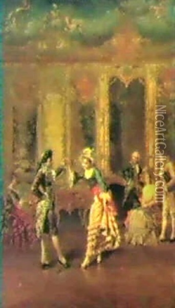The Dancing Class Oil Painting - Francois Brunery