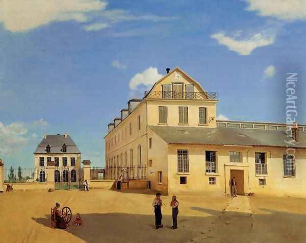 Soissons - Hoses and Factory of Mr. Henry Oil Painting - Jean-Baptiste-Camille Corot