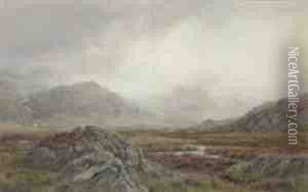 Mist Rising From The Irish Hills Oil Painting - Henry Albert Hartland