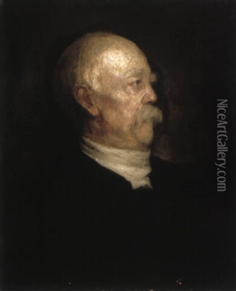 Portrat Furst Otto Von Bismarck Oil Painting - Franz Seraph von Lenbach