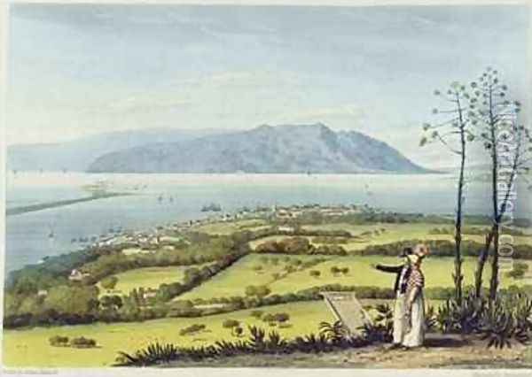 Kingston and Port Royal from Windsor Farm from A Pictureseque Tour of the Island of Jamaica Oil Painting - James Hakewill