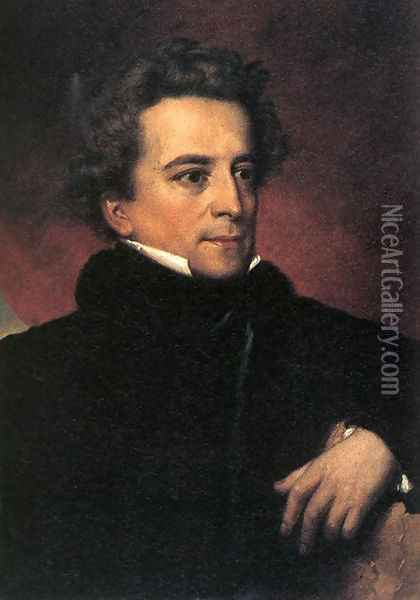 Count József Dessewffy 1820s Oil Painting - Johann-Nepomuk Ender