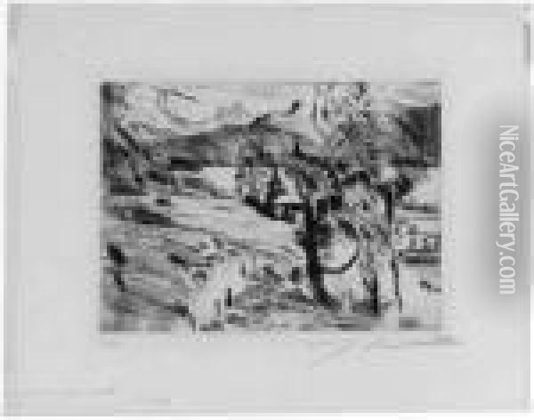 Walchensee--landschaft Oil Painting - Lovis (Franz Heinrich Louis) Corinth