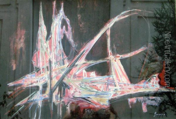 Abstrait Oil Painting - M. Bouvier