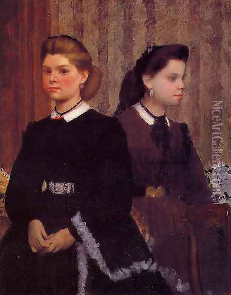 Giovanna and Giulia Bellelli Oil Painting - Edgar Degas