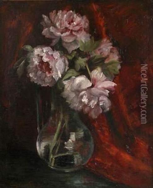 ?bouquet De Fleurs?. Oil Painting - Eugene Petit