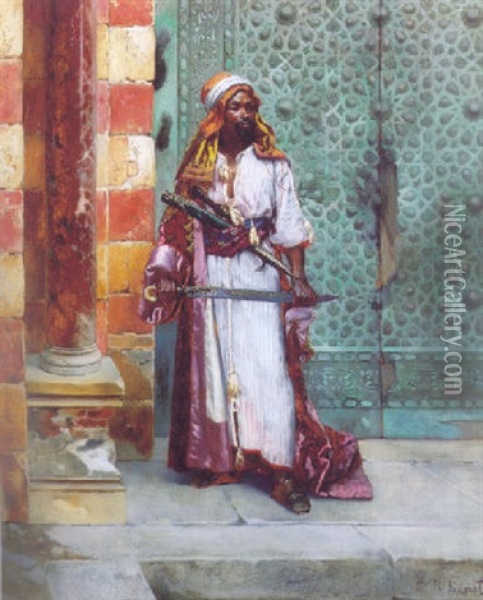 Standing Guard Oil Painting - Rudolf Ernst