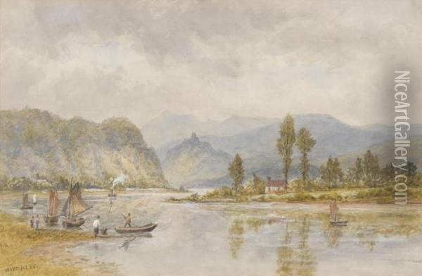 On The Rhine Oil Painting - Ward Heys